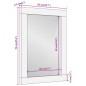 vidaXL Badspiegel 50x70x2,5 cm Massivholz Akazie und Glas vidaXL Badspiegel 50x70x2,5 cm Massivholz Akazie und Glas