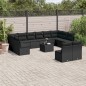 vidaXL 13-tlg. Garten-Sofagarnitur mit Kissen Schwarz Poly Rattan vidaXL 13-tlg. Garten-Sofagarnitur mit Kissen Schwarz Poly Rattan