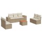 vidaXL 8-tlg. Garten-Sofagarnitur mit Kissen Beige Poly Rattan vidaXL 8-tlg. Garten-Sofagarnitur mit Kissen Beige Poly Rattan