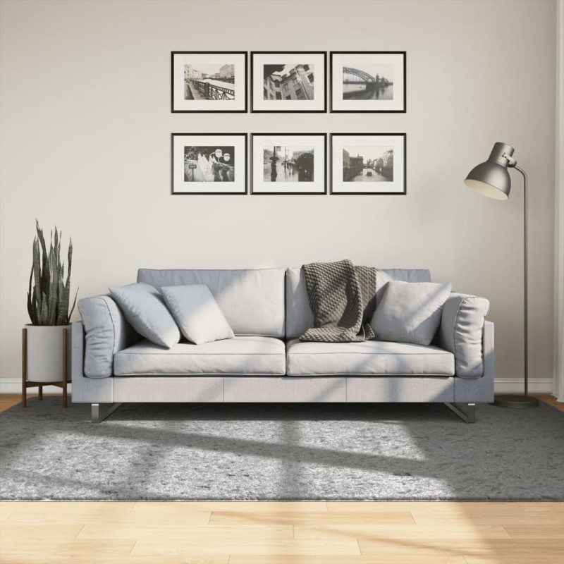 vidaXL Shaggy-Teppich PAMPLONA Hochflor Modern Grau 160x230 cm vidaXL Shaggy-Teppich PAMPLONA Hochflor Modern Grau 160x230 cm