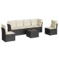 vidaXL 7-tlg. Garten-Sofagarnitur mit Kissen Schwarz Poly Rattan vidaXL 7-tlg. Garten-Sofagarnitur mit Kissen Schwarz Poly Rattan