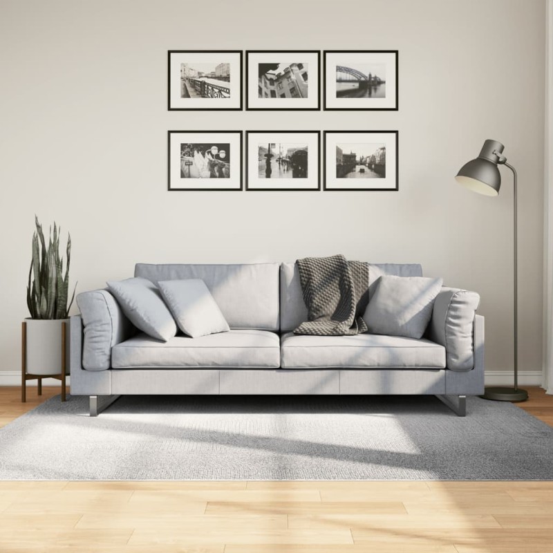 vidaXL Teppich IZA Kurzflor Skandinavischer Look Grau 140x200 cm vidaXL Teppich IZA Kurzflor Skandinavischer Look Grau 140x200 cm