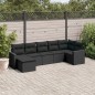 vidaXL 7-tlg. Garten-Sofagarnitur mit Kissen Schwarz Poly Rattan vidaXL 7-tlg. Garten-Sofagarnitur mit Kissen Schwarz Poly Rattan