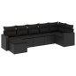 vidaXL 7-tlg. Garten-Sofagarnitur mit Kissen Schwarz Poly Rattan vidaXL 7-tlg. Garten-Sofagarnitur mit Kissen Schwarz Poly Rattan