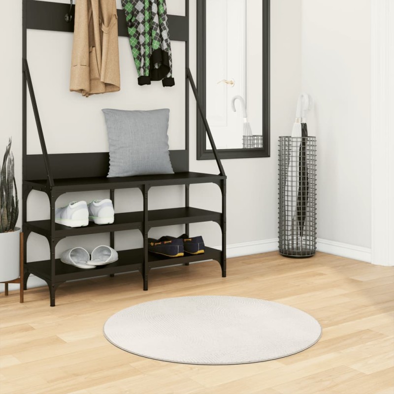 vidaXL Teppich IZA Kurzflor Skandinavischer Look Creme Ø 80 cm vidaXL Teppich IZA Kurzflor Skandinavischer Look Creme Ø 80 cm