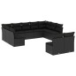 vidaXL 11-tlg. Garten-Sofagarnitur mit Kissen Schwarz Poly Rattan vidaXL 11-tlg. Garten-Sofagarnitur mit Kissen Schwarz Poly Rattan