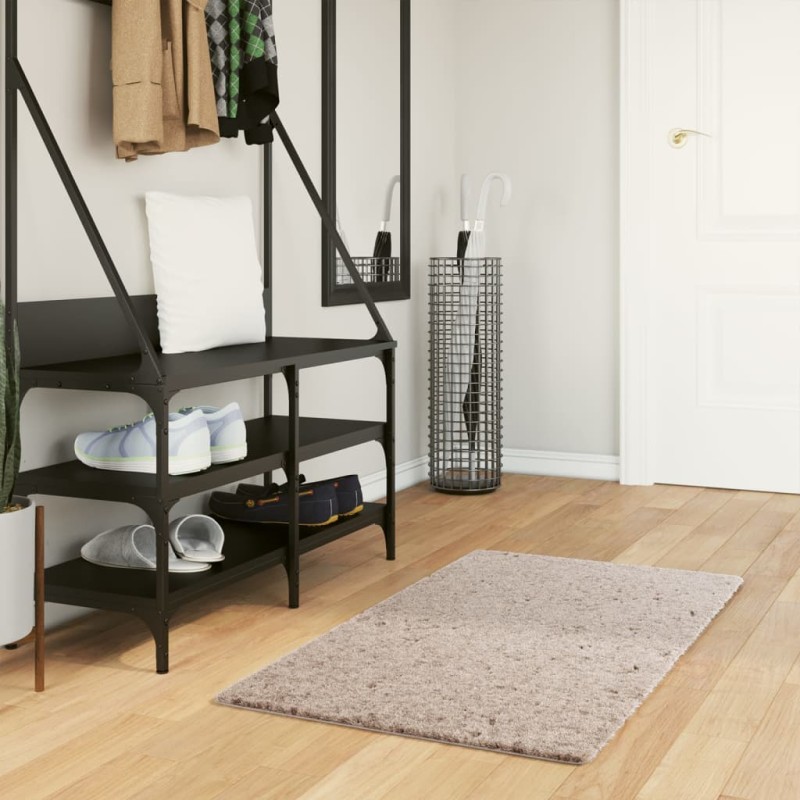 vidaXL Shaggy-Teppich PAMPLONA Hochflor Modern Beige 60x110 cm vidaXL Shaggy-Teppich PAMPLONA Hochflor Modern Beige 60x110 cm