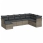 vidaXL 8-tlg. Garten-Sofagarnitur mit Kissen Grau Poly Rattan vidaXL 8-tlg. Garten-Sofagarnitur mit Kissen Grau Poly Rattan