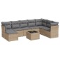 vidaXL 9-tlg. Garten-Sofagarnitur mit Kissen Beige Poly Rattan vidaXL 9-tlg. Garten-Sofagarnitur mit Kissen Beige Poly Rattan