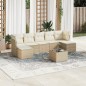 vidaXL 8-tlg. Garten-Sofagarnitur mit Kissen Beige Poly Rattan vidaXL 8-tlg. Garten-Sofagarnitur mit Kissen Beige Poly Rattan