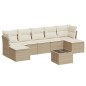 vidaXL 8-tlg. Garten-Sofagarnitur mit Kissen Beige Poly Rattan vidaXL 8-tlg. Garten-Sofagarnitur mit Kissen Beige Poly Rattan