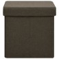 vidaXL Hocker mit Stauraum Katzenmuster Dunkelbraun Stoff vidaXL Hocker mit Stauraum Katzenmuster Dunkelbraun Stoff