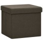 vidaXL Hocker mit Stauraum Katzenmuster Dunkelbraun Stoff vidaXL Hocker mit Stauraum Katzenmuster Dunkelbraun Stoff