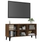 vidaXL TV-Schrank mit Metallbeinen Braun Eichenoptik 103,5x30x50 cm vidaXL TV-Schrank mit Metallbeinen Braun Eichenoptik 103,5x30x50 cm