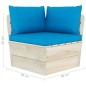 vidaXL 3-tlg. Garten-Sofagarnitur aus Paletten mit Kissen Fichtenholz vidaXL 3-tlg. Garten-Sofagarnitur aus Paletten mit Kissen Fichtenholz