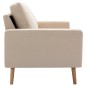 vidaXL 2-tlg. Sofagarnitur Stoff Cremeweiß vidaXL 2-tlg. Sofagarnitur Stoff Cremeweiß