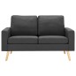 vidaXL 2-tlg. Sofagarnitur Stoff Dunkelgrau vidaXL 2-tlg. Sofagarnitur Stoff Dunkelgrau