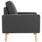 vidaXL 2-tlg. Sofagarnitur Stoff Dunkelgrau vidaXL 2-tlg. Sofagarnitur Stoff Dunkelgrau