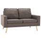 vidaXL 2-tlg. Sofagarnitur Stoff Taupe vidaXL 2-tlg. Sofagarnitur Stoff Taupe