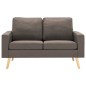 vidaXL 2-tlg. Sofagarnitur Stoff Taupe vidaXL 2-tlg. Sofagarnitur Stoff Taupe