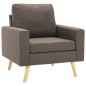vidaXL 2-tlg. Sofagarnitur Stoff Taupe vidaXL 2-tlg. Sofagarnitur Stoff Taupe