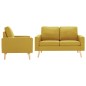 vidaXL 2-tlg. Sofagarnitur Stoff Gelb vidaXL 2-tlg. Sofagarnitur Stoff Gelb
