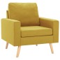 vidaXL 2-tlg. Sofagarnitur Stoff Gelb vidaXL 2-tlg. Sofagarnitur Stoff Gelb