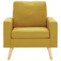 vidaXL 2-tlg. Sofagarnitur Stoff Gelb vidaXL 2-tlg. Sofagarnitur Stoff Gelb