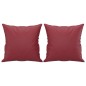 vidaXL 2-Sitzer-Sofa mit Zierkissen Weinrot 120 cm Kunstleder vidaXL 2-Sitzer-Sofa mit Zierkissen Weinrot 120 cm Kunstleder