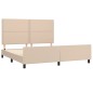 vidaXL Bettgestell mit Kopfteil Cappuccino-Braun 160x200 cm Kunstleder vidaXL Bettgestell mit Kopfteil Cappuccino-Braun 160x200 cm Kunstleder