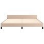 vidaXL Bettgestell mit Kopfteil Cappuccino-Braun 160x200 cm Kunstleder vidaXL Bettgestell mit Kopfteil Cappuccino-Braun 160x200 cm Kunstleder