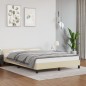 vidaXL Bettgestell mit Kopfteil Creme 140x200 cm Kunstleder vidaXL Bettgestell mit Kopfteil Creme 140x200 cm Kunstleder