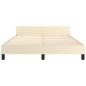 vidaXL Bettgestell mit Kopfteil Creme 140x200 cm Kunstleder vidaXL Bettgestell mit Kopfteil Creme 140x200 cm Kunstleder