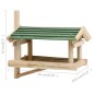 vidaXL Vogelfutterhaus Massivholz 35x29,5x21 cm vidaXL Vogelfutterhaus Massivholz 35x29,5x21 cm