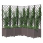 vidaXL Pflanzkübel mit Rankgitter Braun 120x120x136 cm PP vidaXL Pflanzkübel mit Rankgitter Braun 120x120x136 cm PP