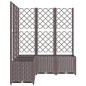 vidaXL Pflanzkübel mit Rankgitter Braun 120x120x136 cm PP vidaXL Pflanzkübel mit Rankgitter Braun 120x120x136 cm PP