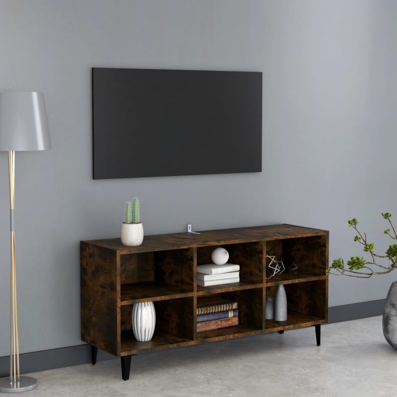 vidaXL TV-Schrank mit Metallbeinen Räuchereiche 103,5x30x50 cm vidaXL TV-Schrank mit Metallbeinen Räuchereiche 103,5x30x50 cm
