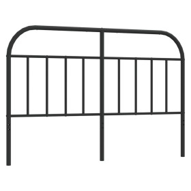 vidaXL Kopfteil Metall Schwarz 140 cm