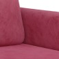 vidaXL 3-tlg. Sofagarnitur Weinrot Samt vidaXL 3-tlg. Sofagarnitur Weinrot Samt