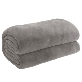 vidaXL Gewichtsdecke mit Bezug Grau 135x200 cm 10 kg Stoff
