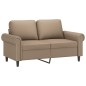 vidaXL 2-tlg. Sofagarnitur mit Kissen Cappuccino-Braun Kunstleder vidaXL 2-tlg. Sofagarnitur mit Kissen Cappuccino-Braun Kunstleder