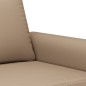 vidaXL 2-tlg. Sofagarnitur mit Kissen Cappuccino-Braun Kunstleder vidaXL 2-tlg. Sofagarnitur mit Kissen Cappuccino-Braun Kunstleder