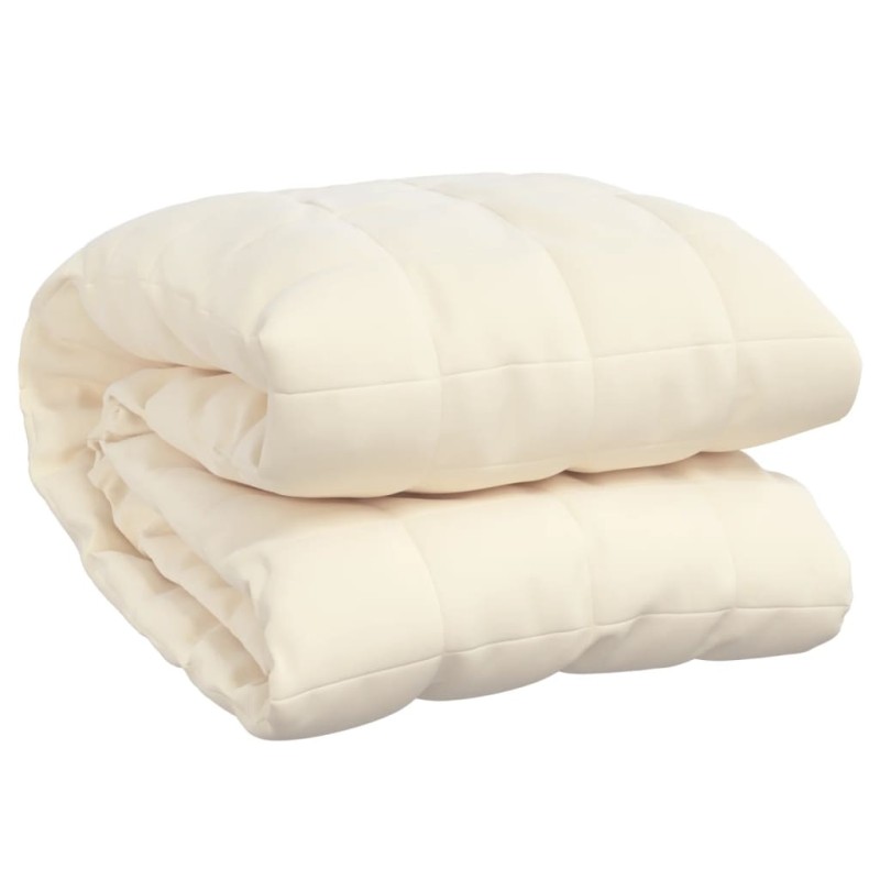 vidaXL Gewichtsdecke Hellcreme 152x203 cm 11 kg Stoff vidaXL Gewichtsdecke Hellcreme 152x203 cm 11 kg Stoff