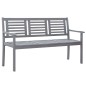 vidaXL 3-Sitzer-Gartenbank mit Auflage 150 cm Grau Eukalyptusholz vidaXL 3-Sitzer-Gartenbank mit Auflage 150 cm Grau Eukalyptusholz