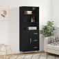 Highboard Schwarz 69,5x34x180 cm Holzwerkstoff Highboard Schwarz 69,5x34x180 cm Holzwerkstoff