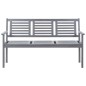 vidaXL 3-Sitzer-Gartenbank mit Auflage 150 cm Grau Eukalyptusholz vidaXL 3-Sitzer-Gartenbank mit Auflage 150 cm Grau Eukalyptusholz
