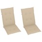 vidaXL Verstellbare Gartenstühle 2 Stk. mit Auflagen Massivholz Akazie vidaXL Verstellbare Gartenstühle 2 Stk. mit Auflagen Massivholz Akazie