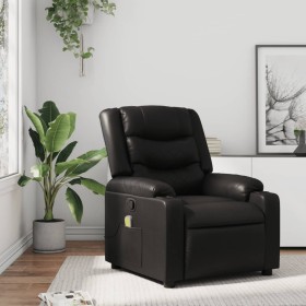 vidaXL Massagesessel Schwarz Kunstleder