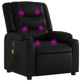 vidaXL Massagesessel Schwarz Kunstleder