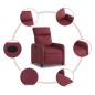 vidaXL Relaxsessel Weinrot Stoff vidaXL Relaxsessel Weinrot Stoff